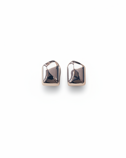 Silver art deco earrings statement every day piece jewellery scandinavian