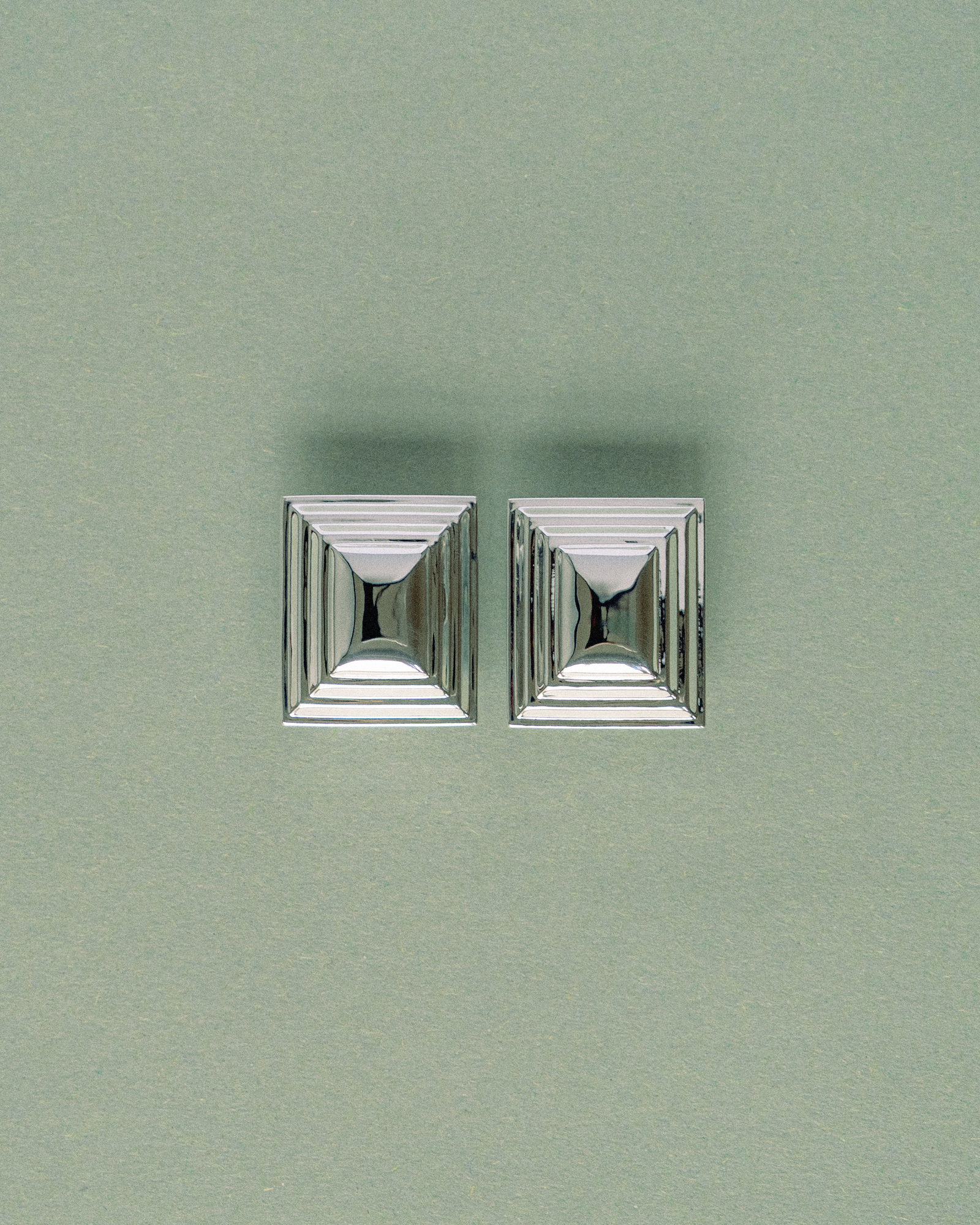 Sienta Silver Rectangle Statement Earrings | Cold Edges – COLD EDGES ...